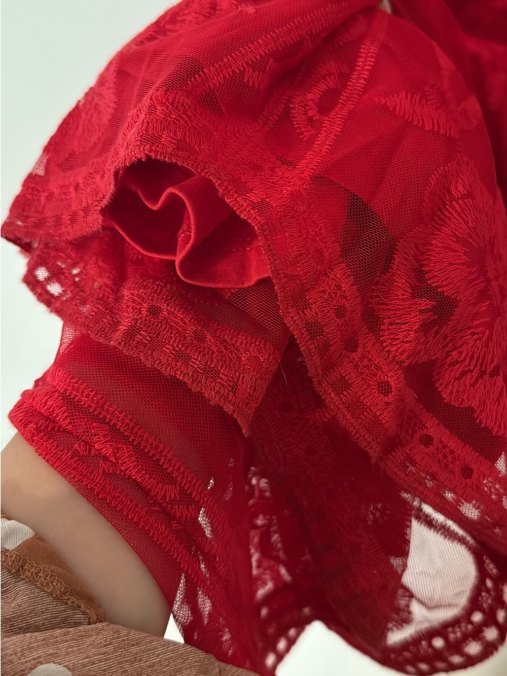 Pinkblush Red Maxi Maternity Dress with V-Neck - Picture 4 of 4